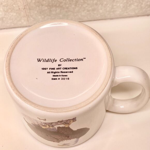 Vtg Al Agnew Bald Eagle Coffee Mug Cup Ceramic Signed 1997 Wildlife Collection - Picture 7 of 10